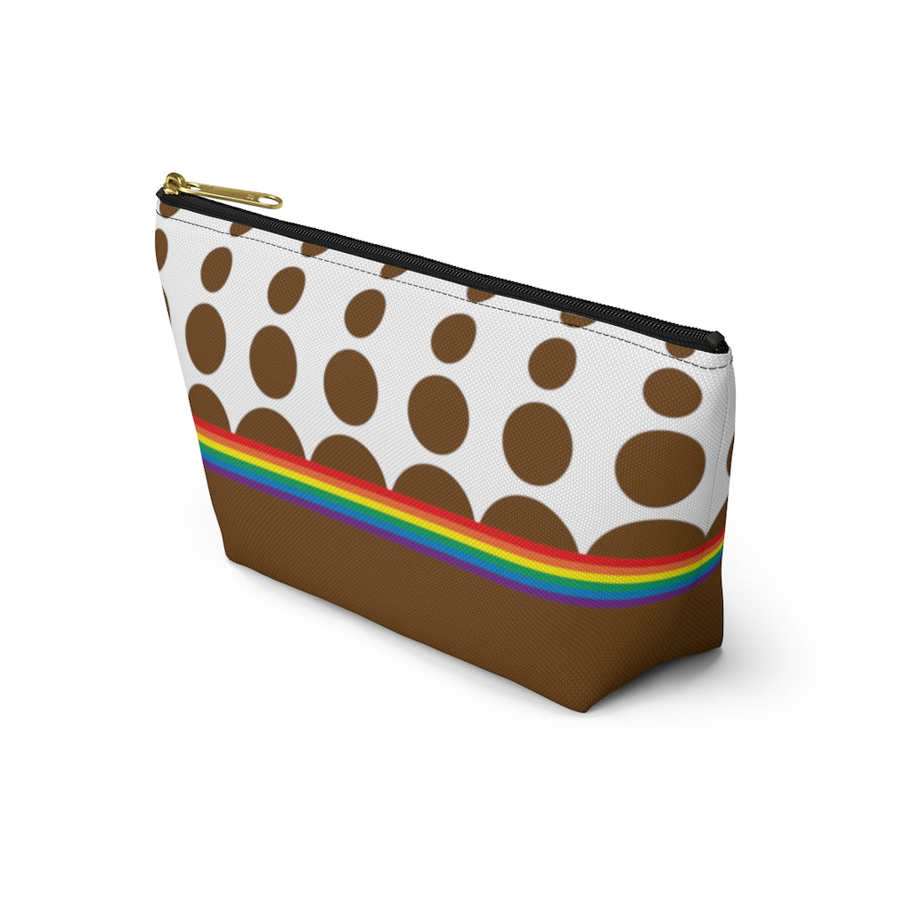 Pouch - Chocolate Rainbow Dots - 2 sizes