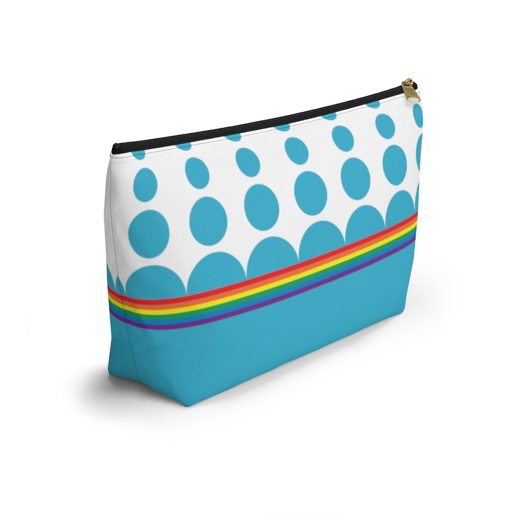 Pouch - Robin's Egg Rainbow Dots - 2 sizes