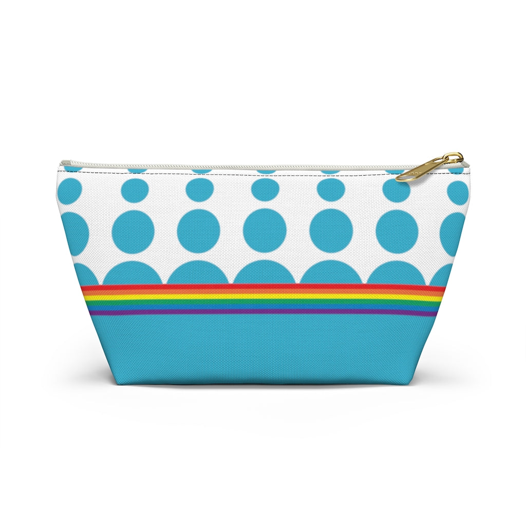 Pouch - Robin's Egg Rainbow Dots - 2 sizes