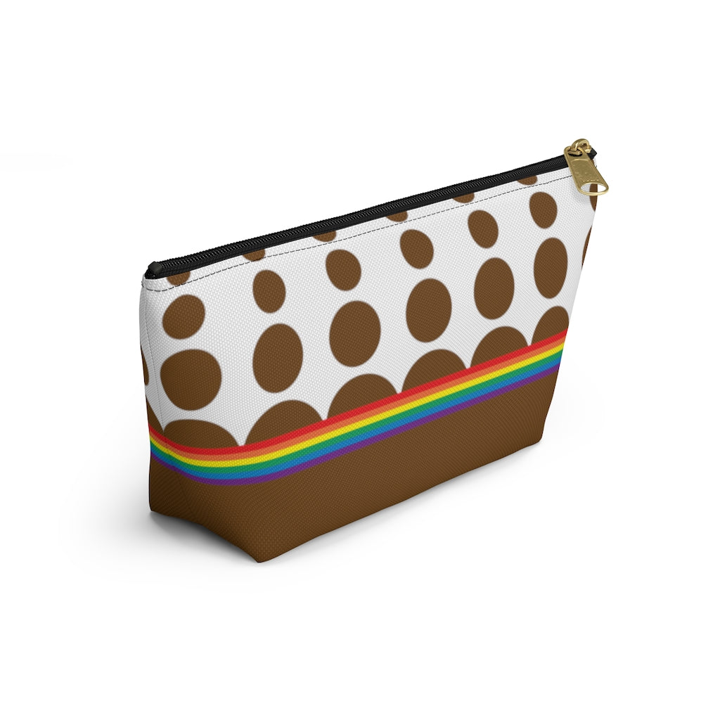Pouch - Chocolate Rainbow Dots - 2 sizes