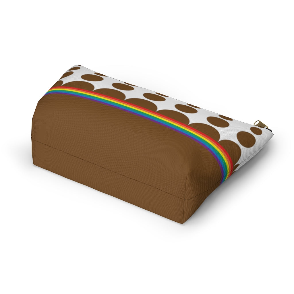Pouch - Chocolate Rainbow Dots - 2 sizes