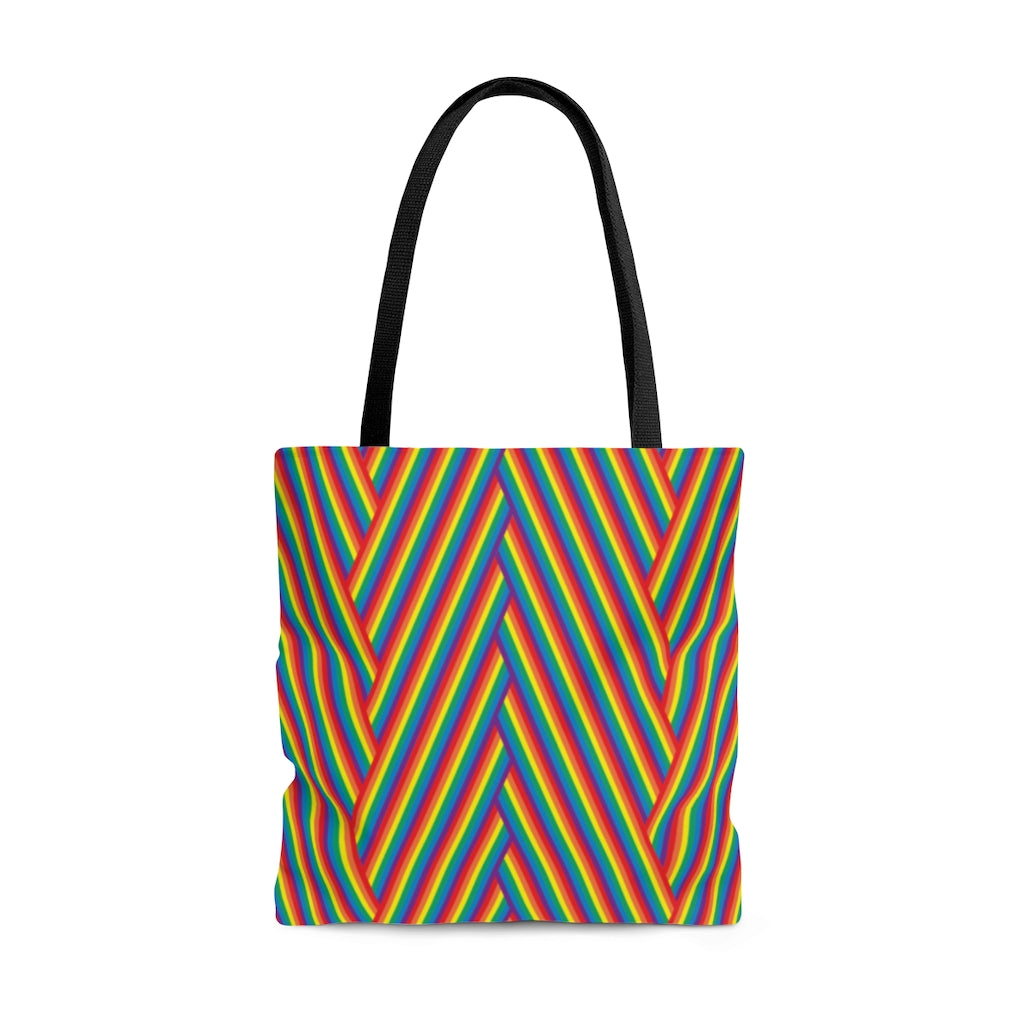 Tote Bag - Rainbow Herringbone - 3 sizes