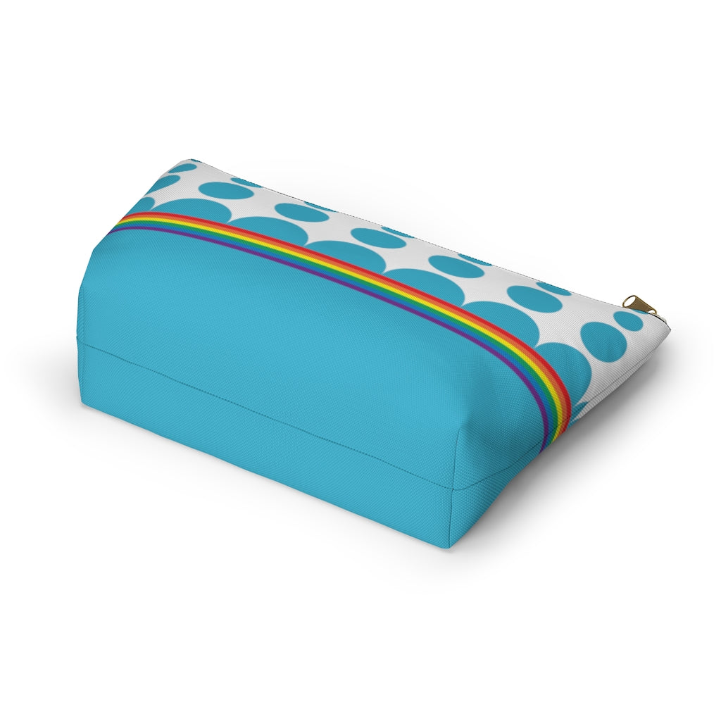 Pouch - Robin's Egg Rainbow Dots - 2 sizes