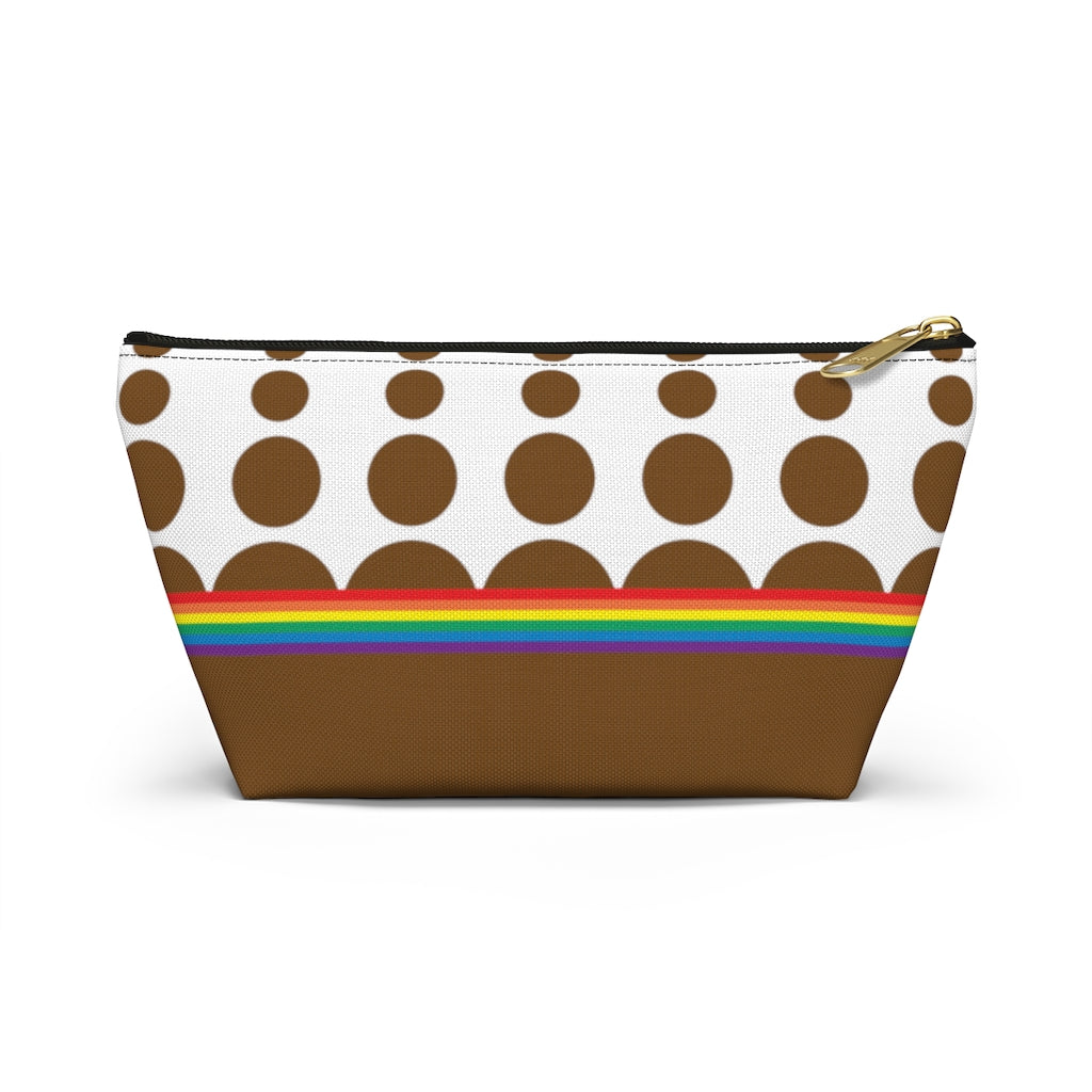 Pouch - Chocolate Rainbow Dots - 2 sizes