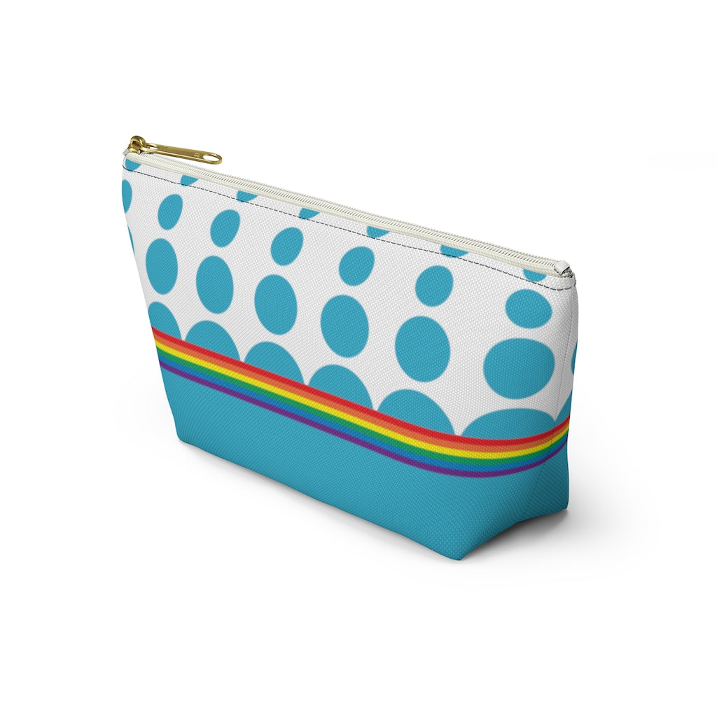 Pouch - Robin's Egg Rainbow Dots - 2 sizes