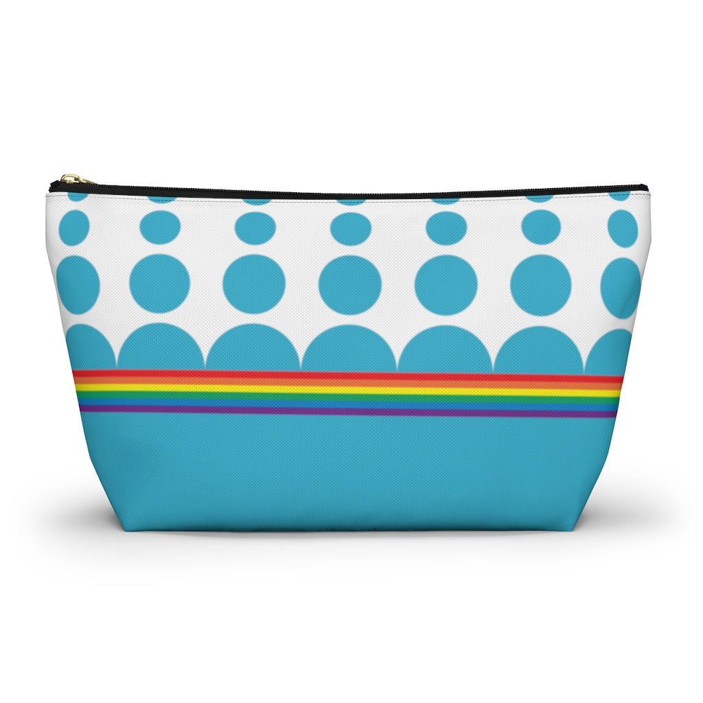 Pouch - Robin's Egg Rainbow Dots - 2 sizes