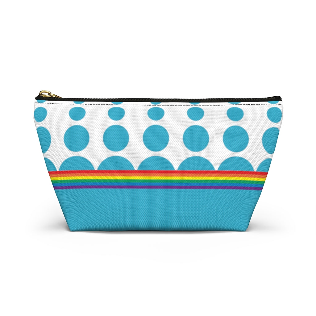 Pouch - Robin's Egg Rainbow Dots - 2 sizes