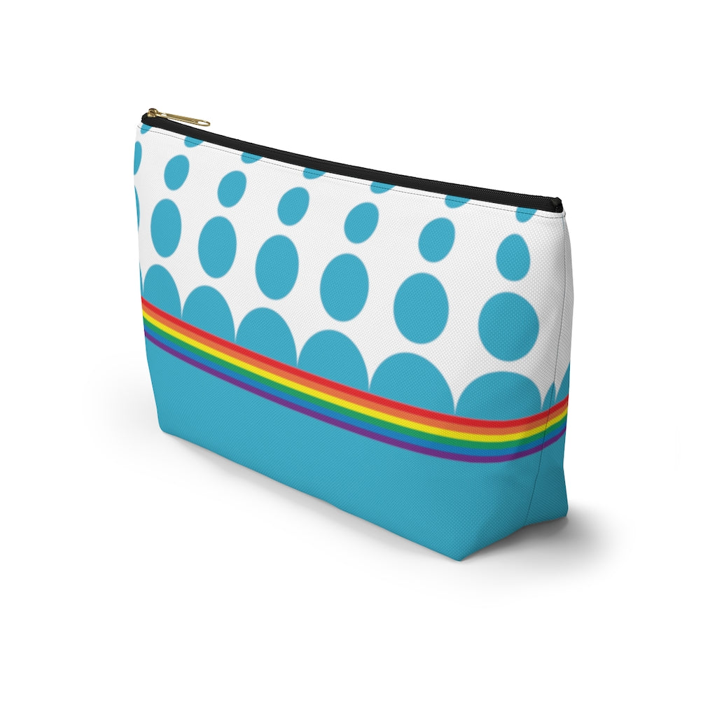 Pouch - Robin's Egg Rainbow Dots - 2 sizes