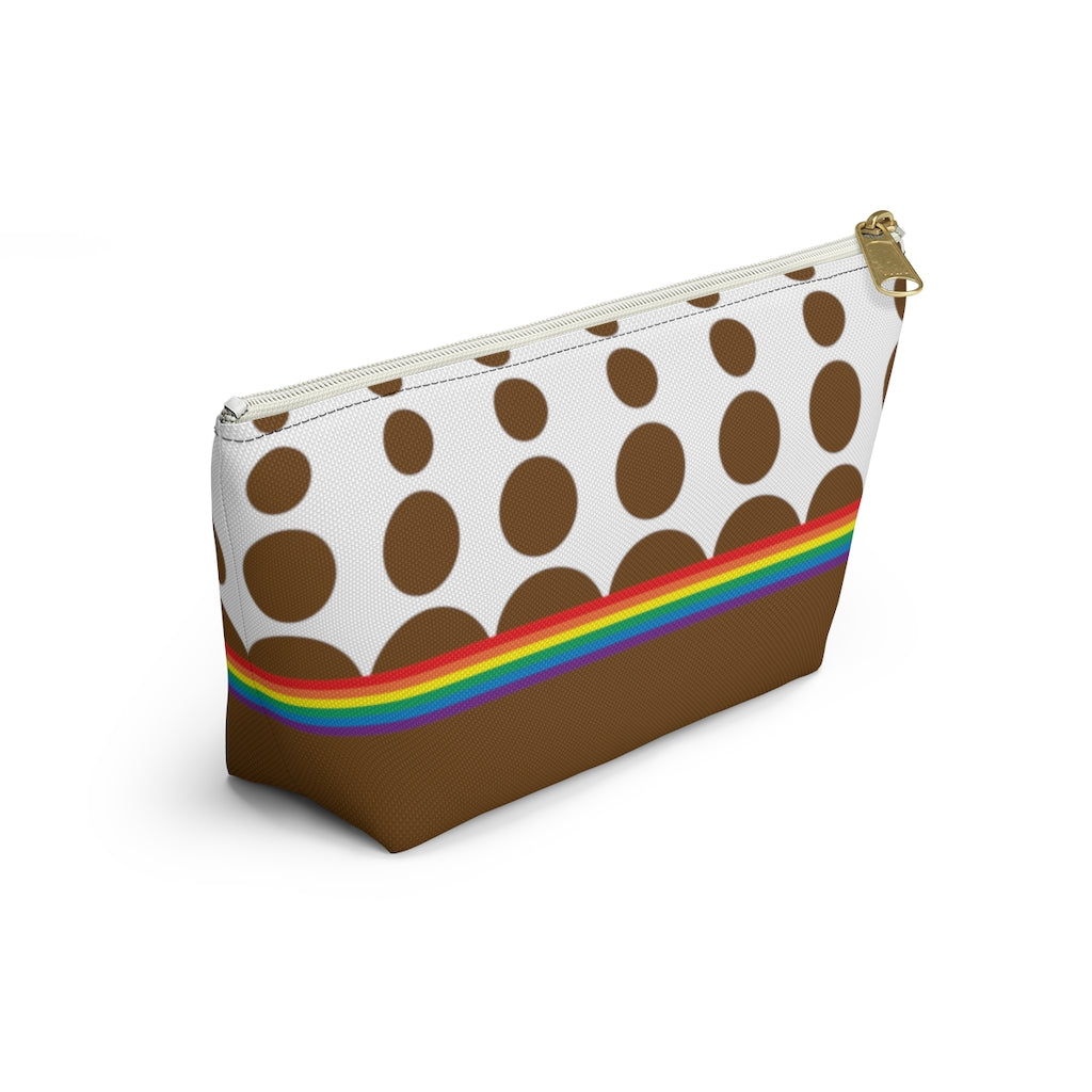 Pouch - Chocolate Rainbow Dots - 2 sizes