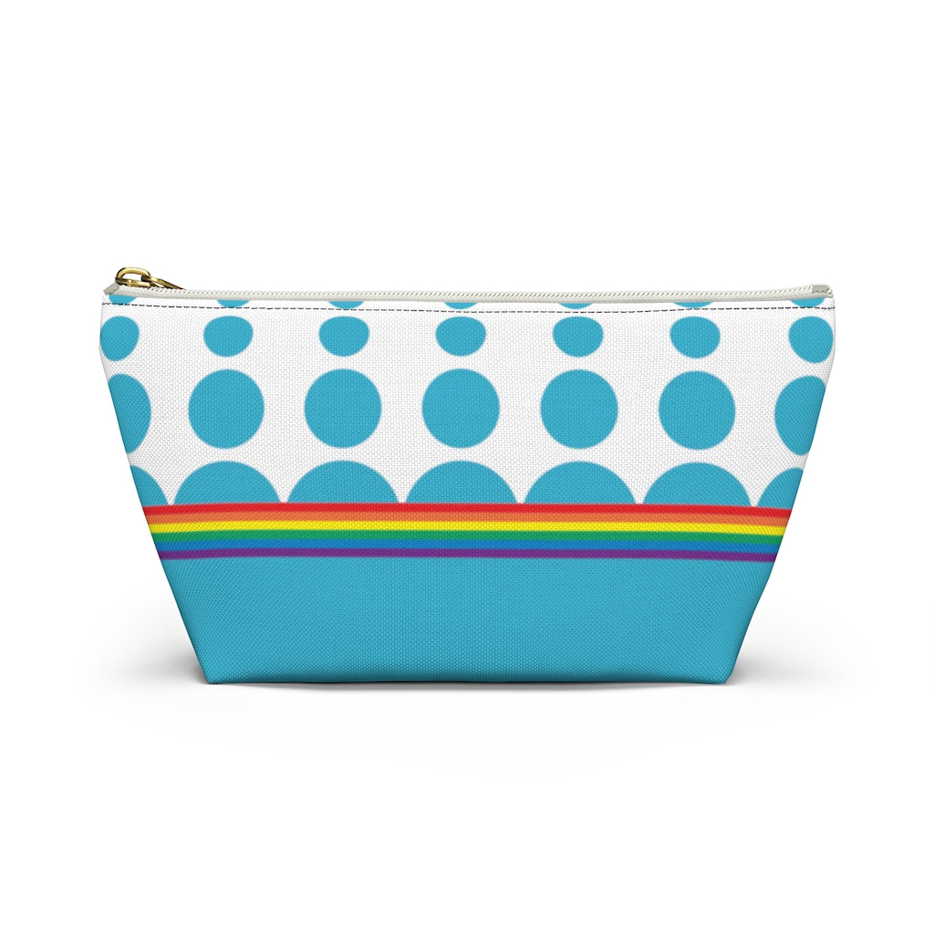 Pouch - Robin's Egg Rainbow Dots - 2 sizes