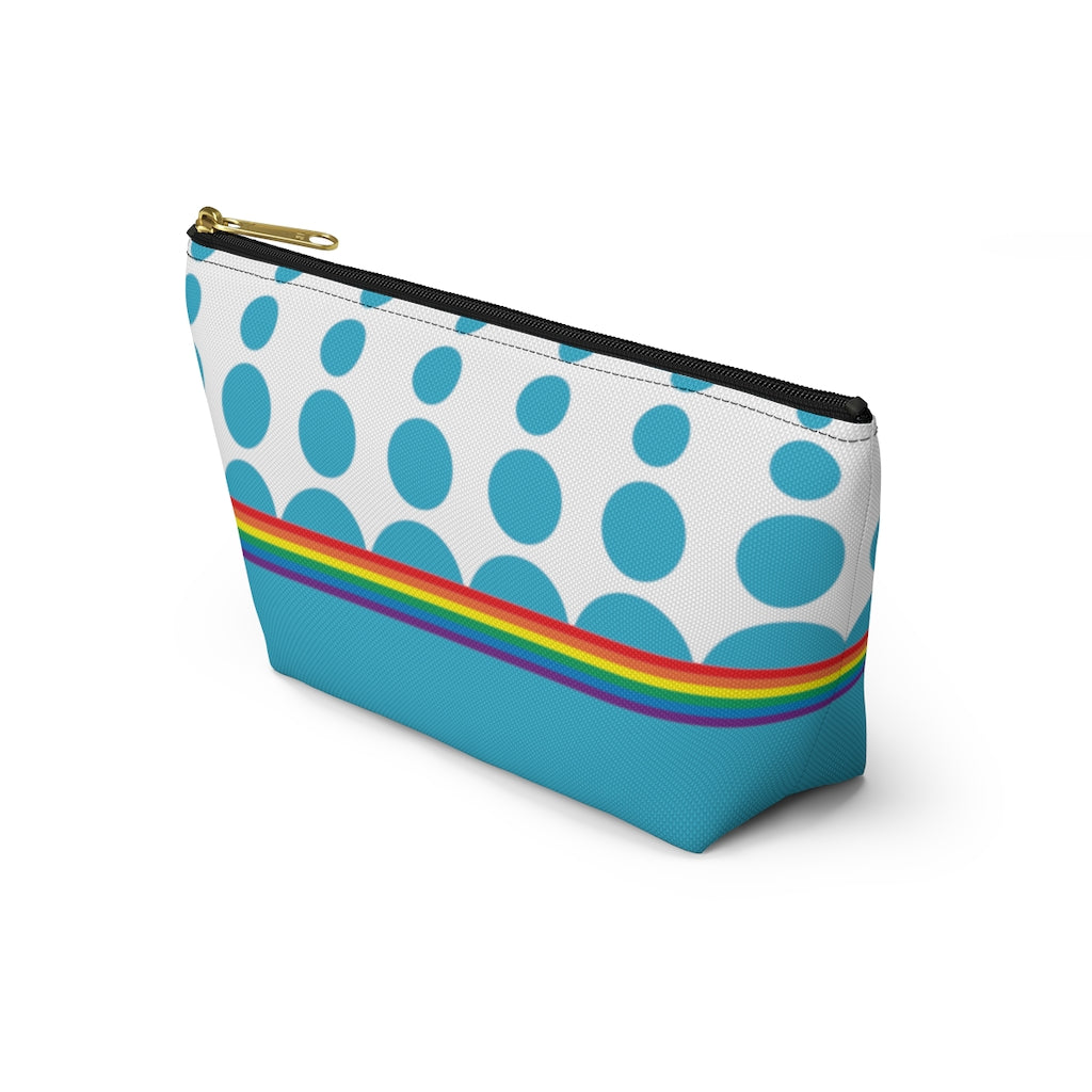 Pouch - Robin's Egg Rainbow Dots - 2 sizes