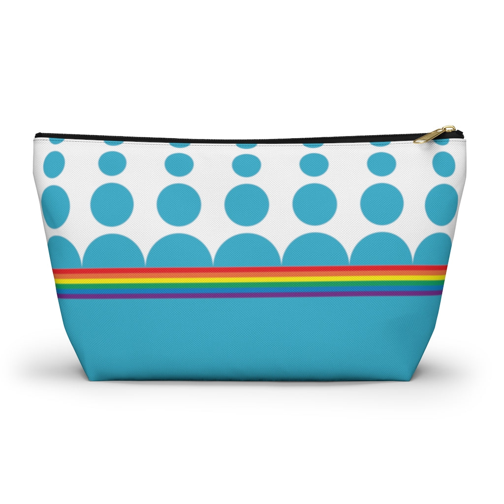 Pouch - Robin's Egg Rainbow Dots - 2 sizes