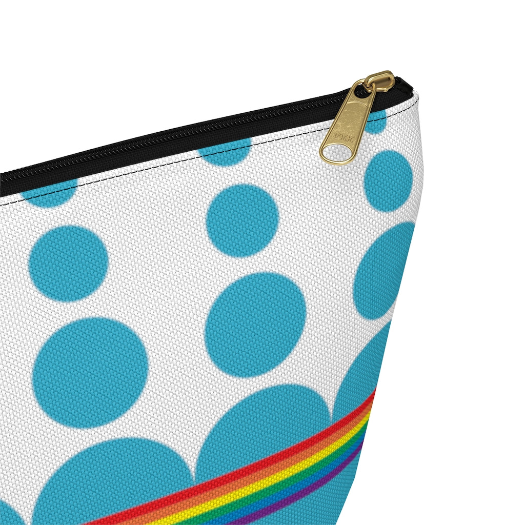 Pouch - Robin's Egg Rainbow Dots - 2 sizes