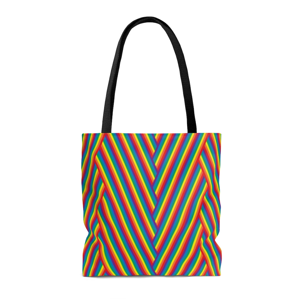 Tote Bag - Rainbow Herringbone - 3 sizes