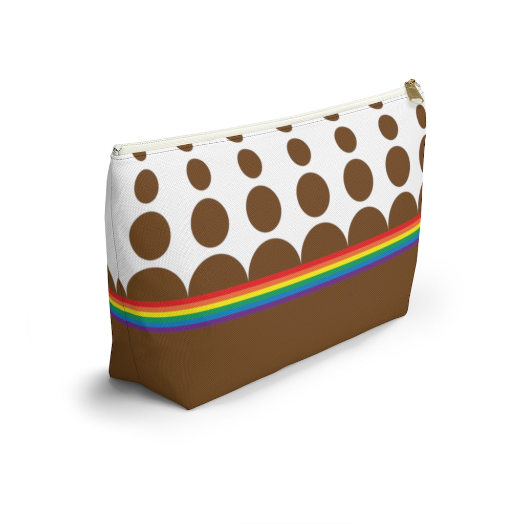 Pouch - Chocolate Rainbow Dots - 2 sizes