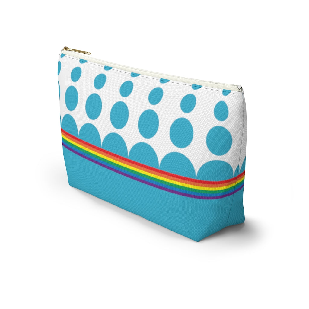 Pouch - Robin's Egg Rainbow Dots - 2 sizes