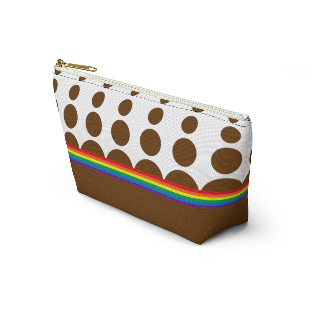 Pouch - Chocolate Rainbow Dots - 2 sizes