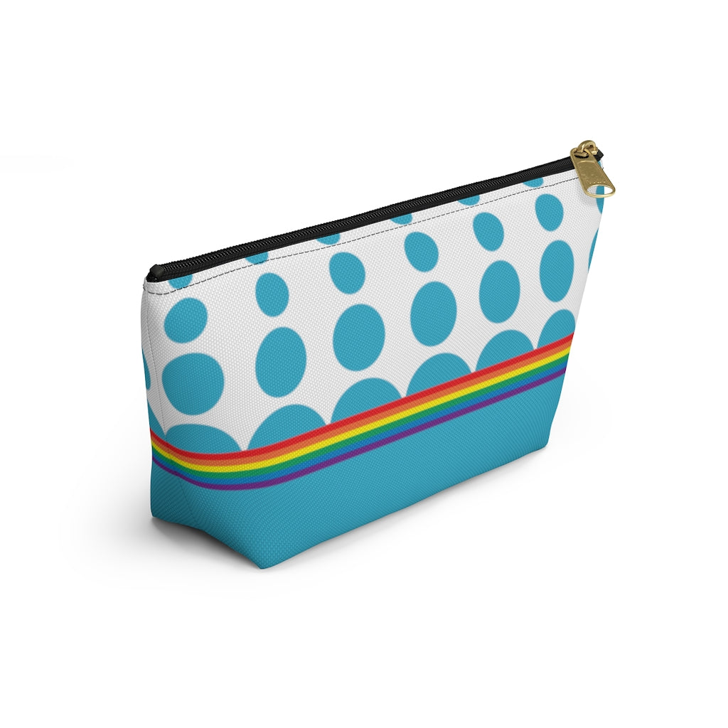 Pouch - Robin's Egg Rainbow Dots - 2 sizes