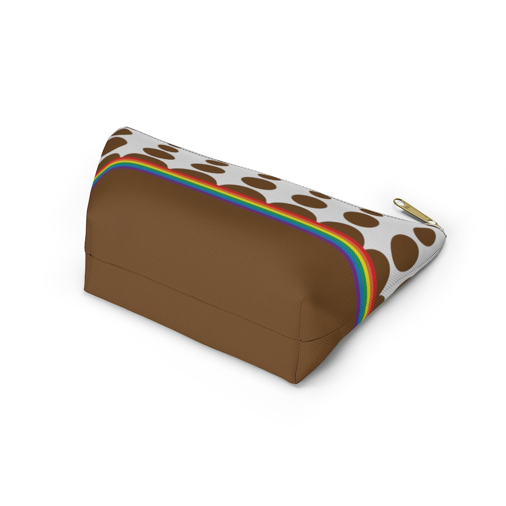 Pouch - Chocolate Rainbow Dots - 2 sizes