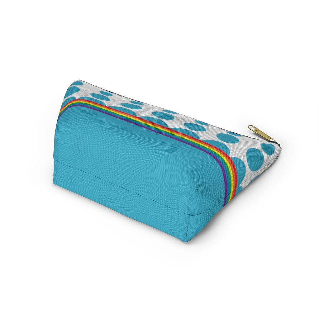 Pouch - Robin's Egg Rainbow Dots - 2 sizes