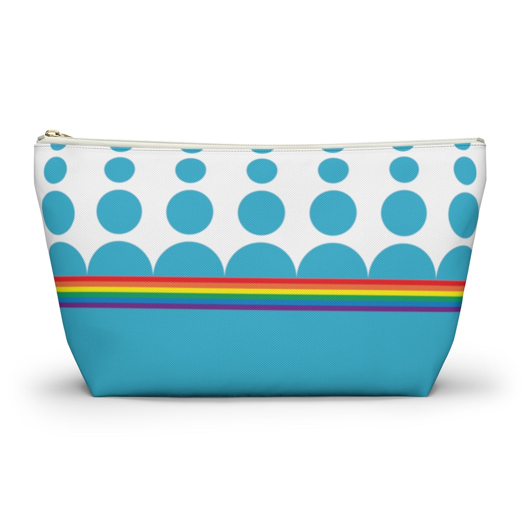 Pouch - Robin's Egg Rainbow Dots - 2 sizes