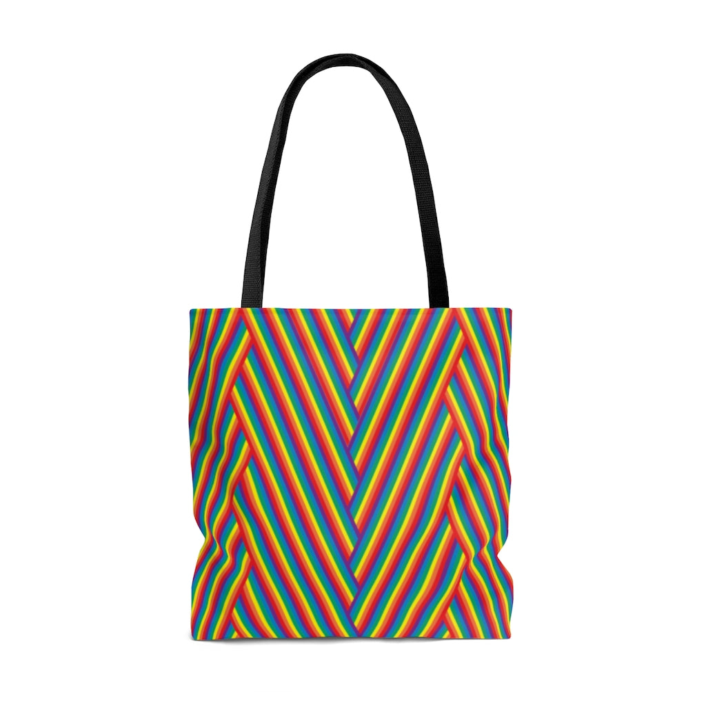 Tote Bag - Rainbow Herringbone - 3 sizes