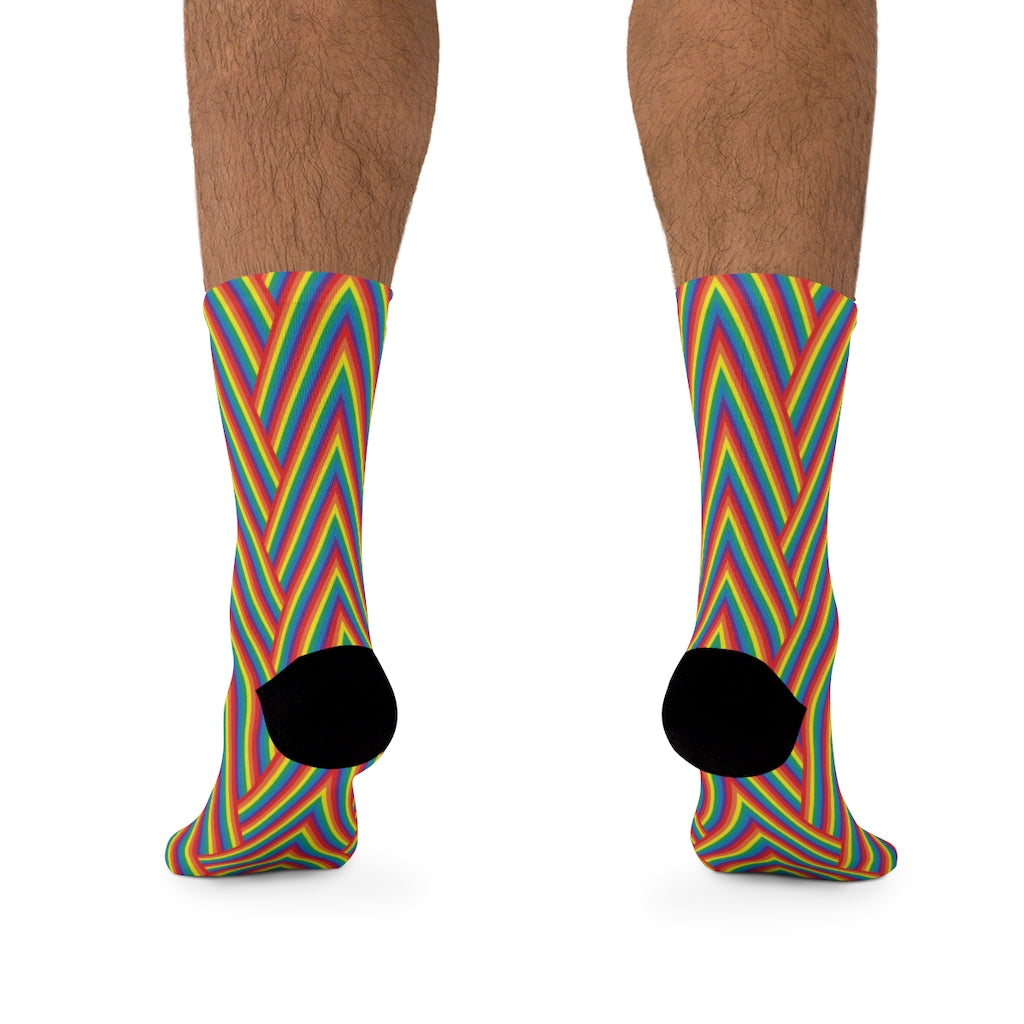 Socks - Rainbow Herringbone