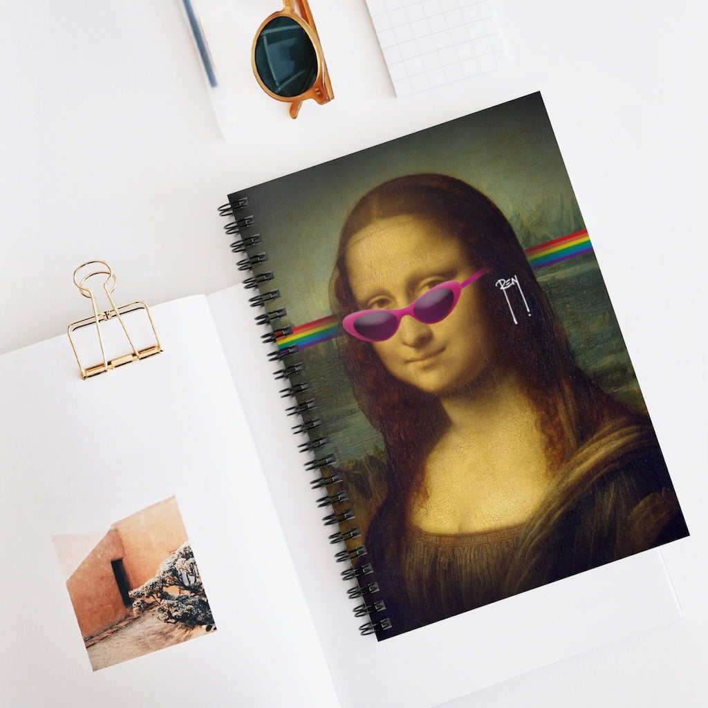 Notebook of Possibilities - Ruled Line - Rainbow Mona Lisa