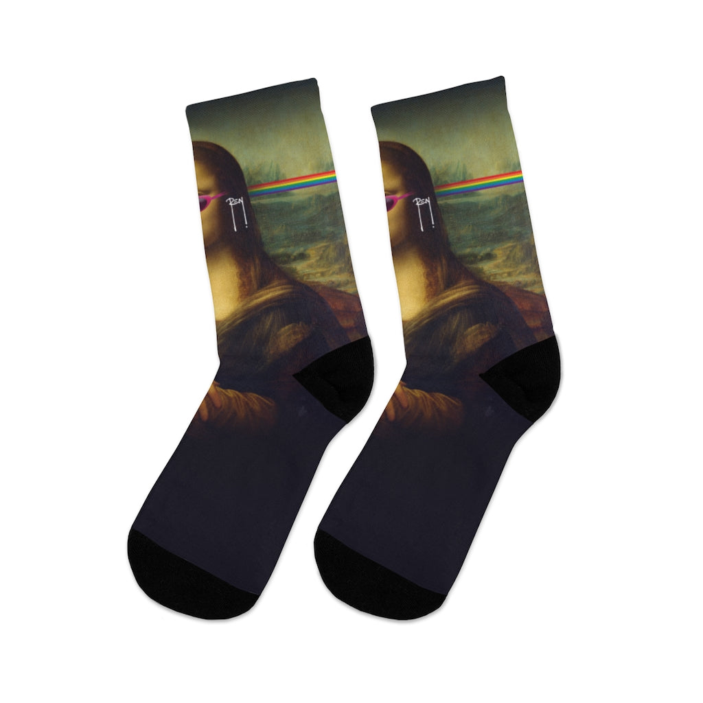 Socks - Rainbow Mona Lisa