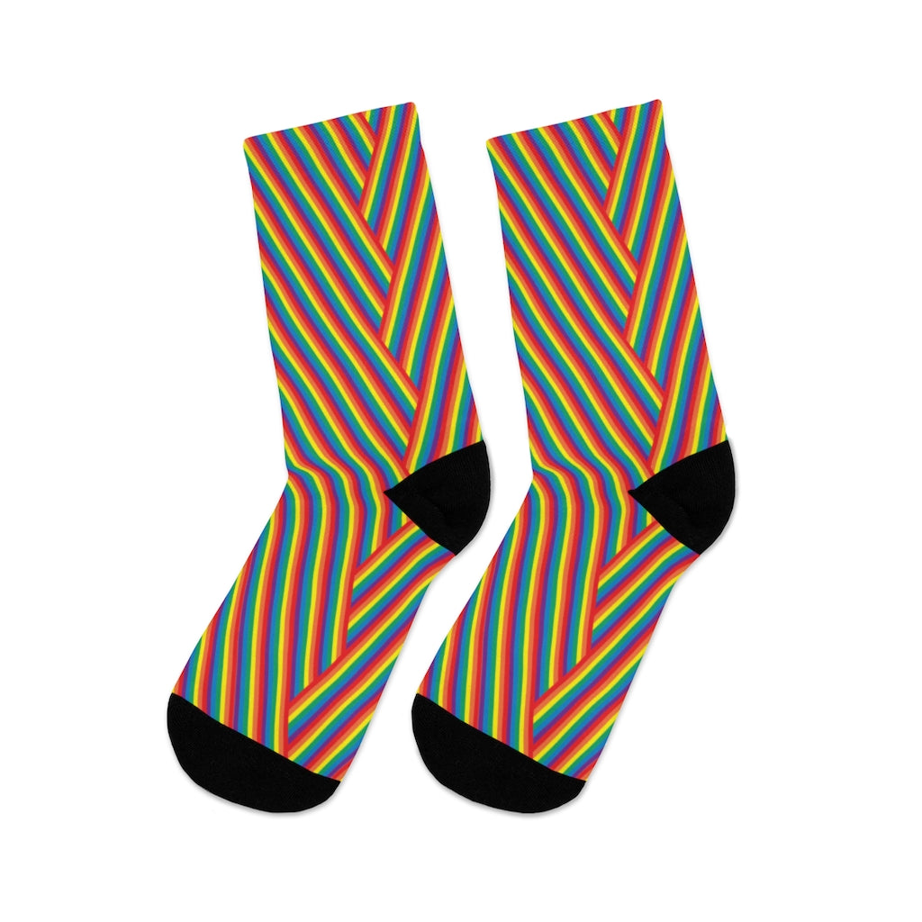 Socks - Rainbow Herringbone