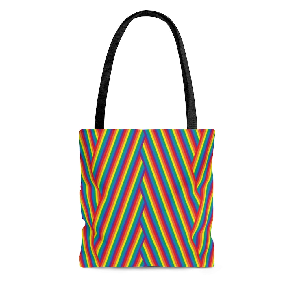 Tote Bag - Rainbow Herringbone - 3 sizes
