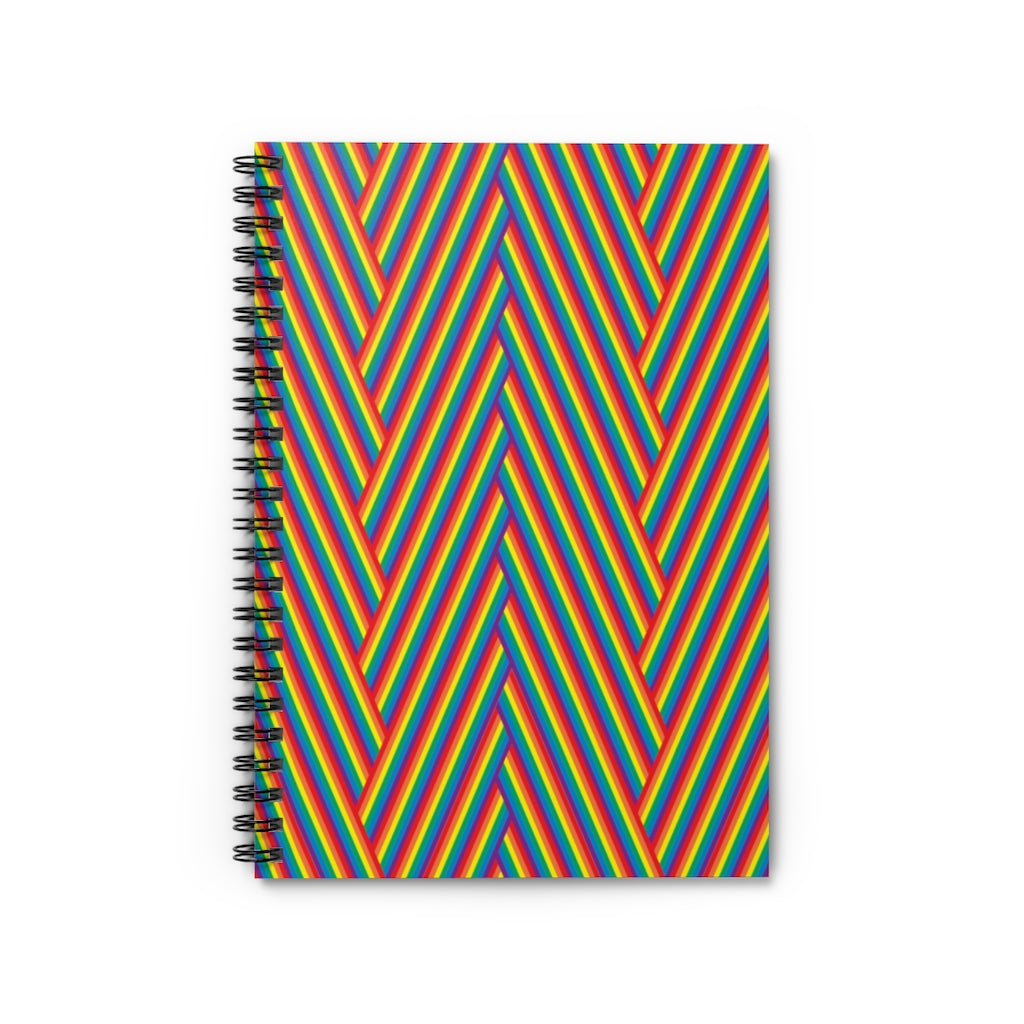 Notebook of Possibilities - Ruled Line - Rainbow Herringbone