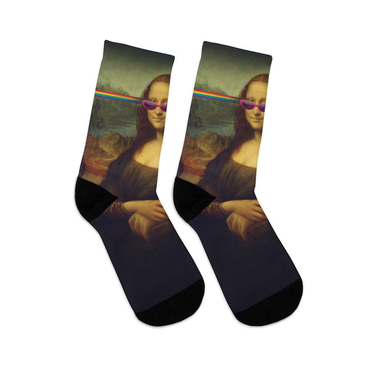 Socks - Rainbow Mona Lisa
