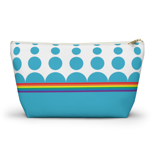 Pouch - Robin's Egg Rainbow Dots - 2 sizes