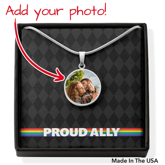 Custom Photo Circle Pendant - Proud Ally