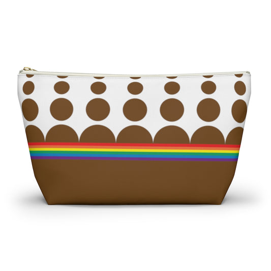 Pouch - Chocolate Rainbow Dots - 2 sizes
