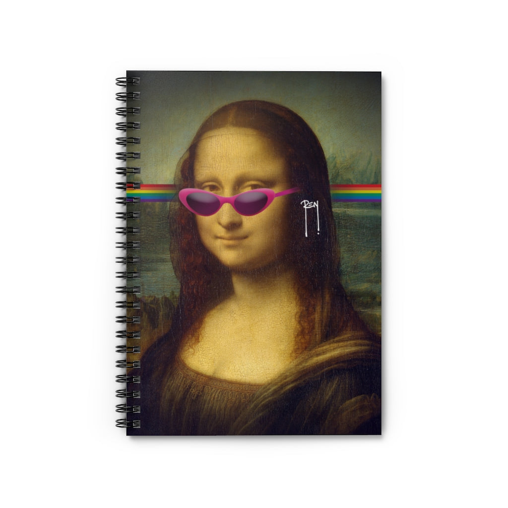 Notebook of Possibilities - Ruled Line - Rainbow Mona Lisa