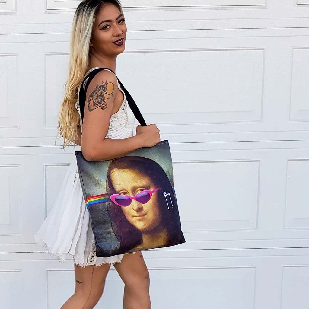 Tote Bag - Rainbow Mona Lisa - 3 sizes